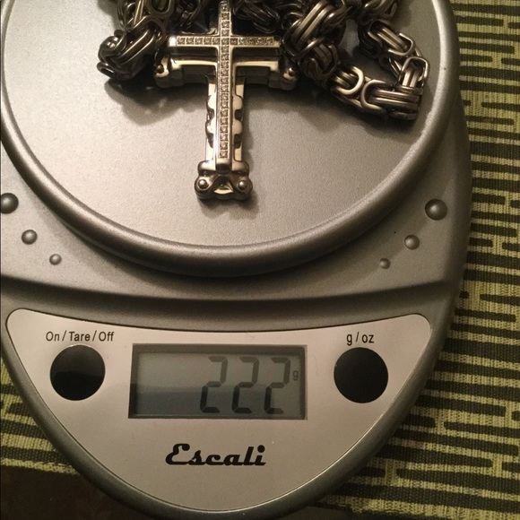 Stainless Steel mans Chain and Cross Pendant  222g - Picture 7 of 8